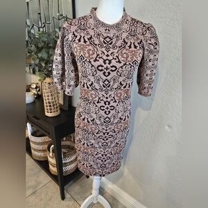 Alice Blue Women's Puff Sleeve Sweater Mini Dress Size M